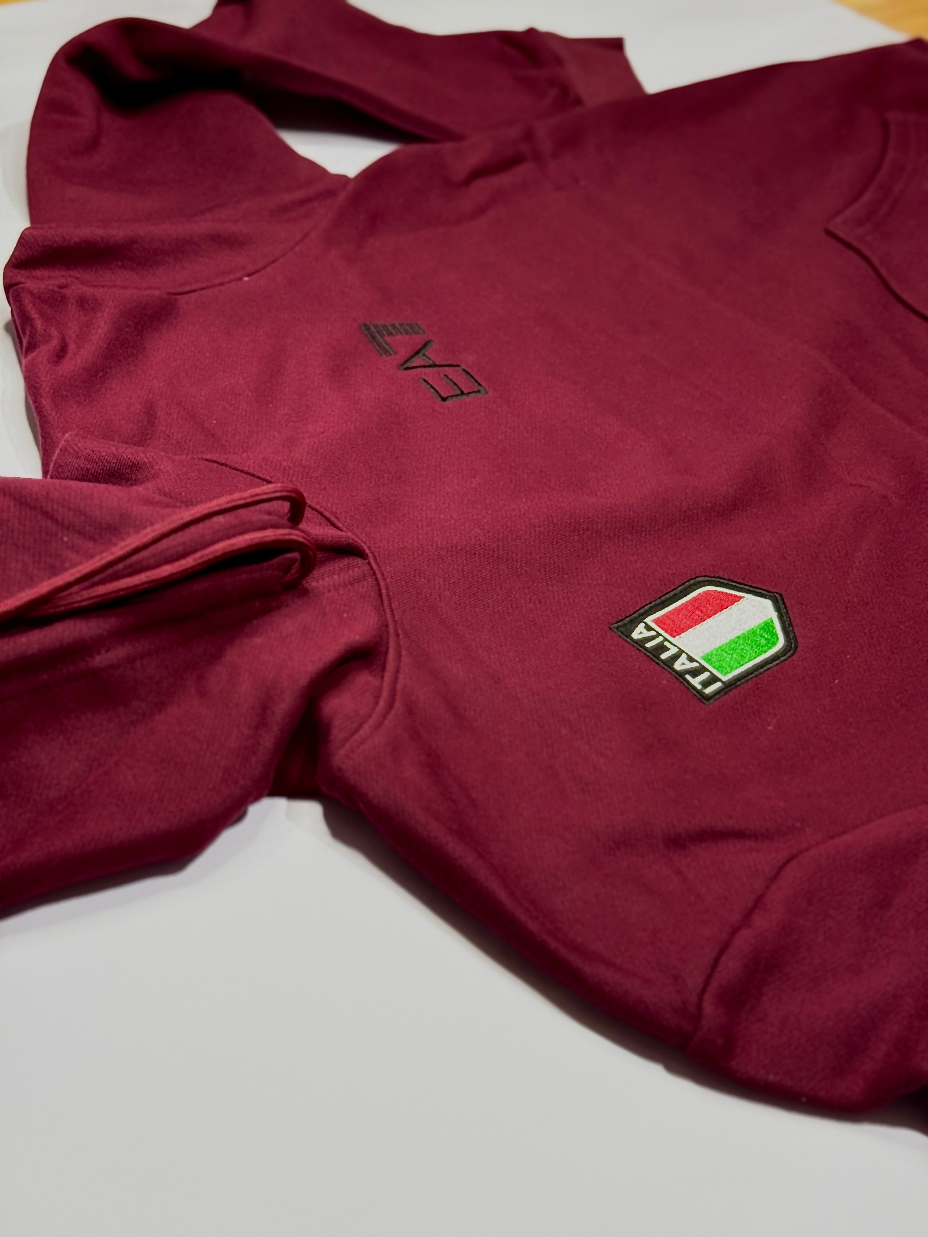 EA7 ITALIA PAMUK BORDO HOODIE