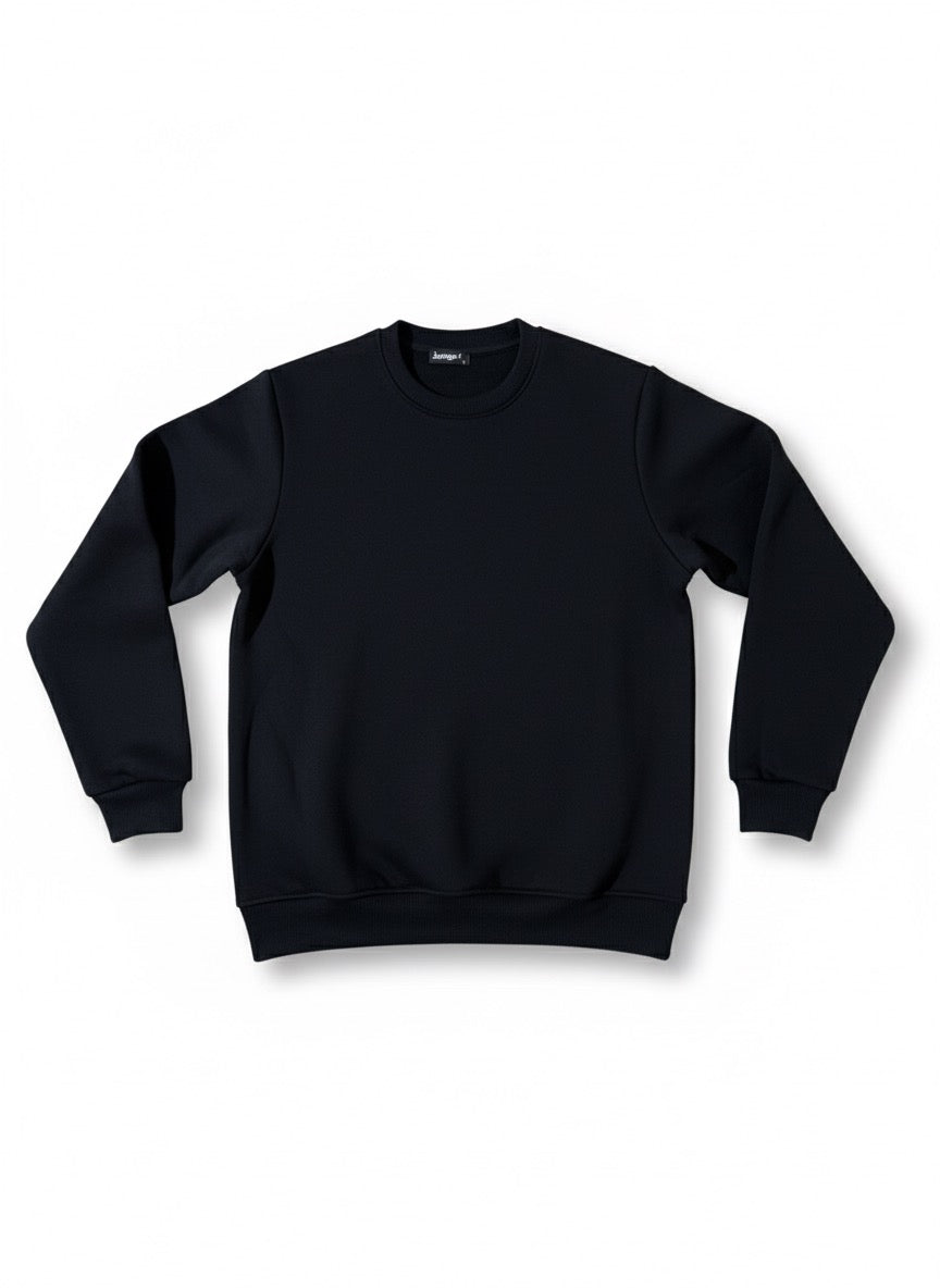 Siyah Pamuk Kumaşlı Sweatshirt